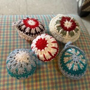 Handmade assortment of Christmas bulbs